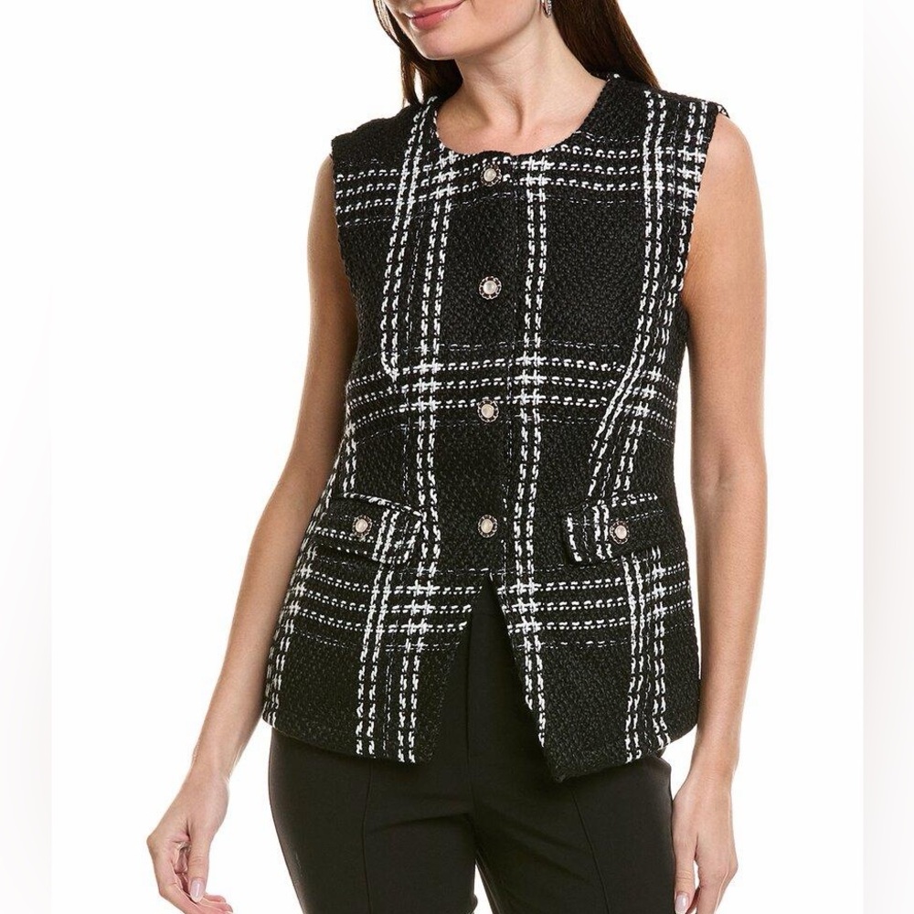 NWT 176$ Ellen Tracey sleeveless blazer